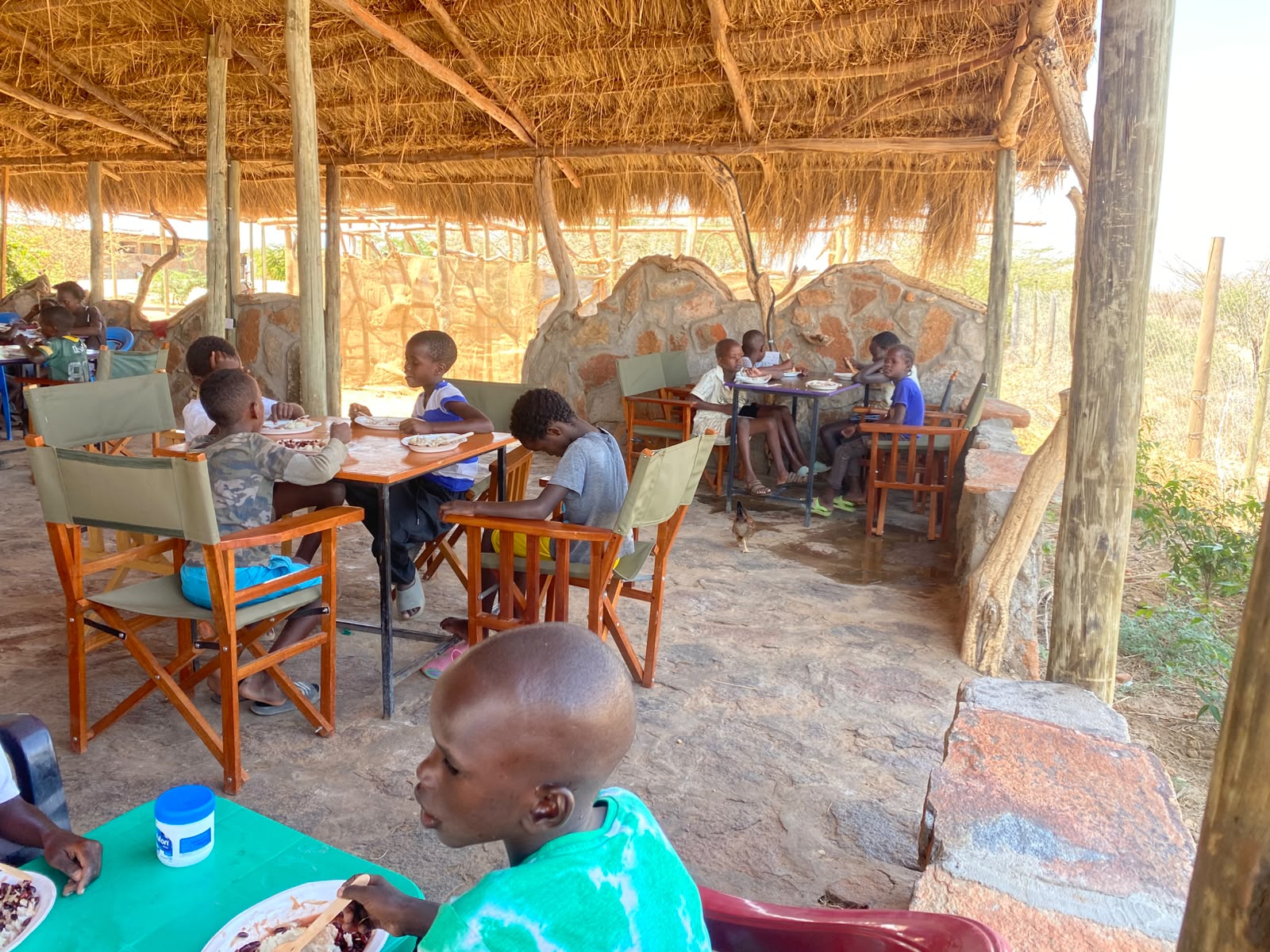 Children learning about conservation in the wild